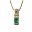 14KY Emerald & Diamond Pendant : P48DTED2I