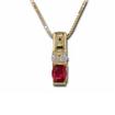 14KY Madagascar Ruby & Diamond Pendant : P48DTRMI