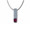 14KW Madagascar Ruby & Diamond Pendant : P45DGRMWI