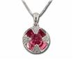 14KW Pink Tourmaline/Diamond Reflections Pendant : P50DHH2WI