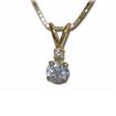 14KY Aquamarine/Diamond Pendant : P50DPBCQ5K