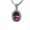 14KW Pink Tourmaline/Diamond Pendant : P57DSUH2WI