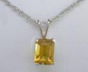 Sterling Silver Citrine Pendant : P671SCC2S