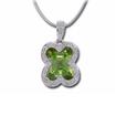 14KW Peridot/Diamond Reflections Pendant : P68DVBT2WI