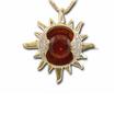 14KW/KY Fire Citrine/Diamond Reflections Pendant : P70DADFCAI