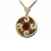 14K 2-tone Fire Ct/Diamond Reflections Pendant : P70DAGFCAI