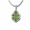 14KW Peridot/Diamond Reflections Pendant : P81DVDT2WI