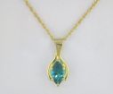 Sterling Silver Glacier Blue Topaz Pendant : P841VCGBS