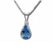 S/S Kashmir Blue Topaz Pendant : P85ZSCKBS