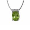 14KW Peridot & Diamond Pendant : P86DAFT2WI