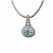 14KY Aquamarine/Diamond Pendant : P86DAIQ2I