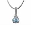 14KW Aquamarine/Diamond Pendant : P86DAKQ2WI