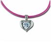 Sterling Silver 8mm Heart White Cz Pendant  (Includes Chain and Box) : P881AGBZ4S