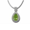 14KW Peridot & Diamond Pendant : P96DABT2WI