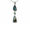 SS Boulder/Blue Topaz Pendant : PB0240B2S-8I