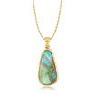 Sterling Silver Natural Boulder Opal Lg Bail Pendant : PBL02PS-8I