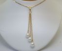 14KY Cultured Freshwater Pearl Back Dangle Pendant : PBD006PPXK