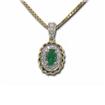 14KW/Y Emerald/Diamond Pendant : PCC003E23AI