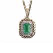14KW/Y Emerald/Diamond Pendant : PCC005E23AI