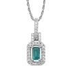 14KY Emerald/Diamond Pendant : PCC021E23CI