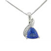 14KW Aquamarine/Diamond Pendant : PCC022Q23WI