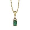 14KW Emerald/Diamond Pendant : PCC026E23WI