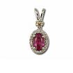 14KW Ruby/Diamond Pendant : PCC028R23WI