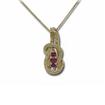14KY Ruby/Diamond Pendant : PCC035R13CI