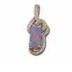 14KY Natural Boulder Opal/Diamond Pendant : PBR3041A3CI
