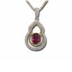 14KW Tanzanite/Diamond Pendant : PLX004J21WI
