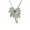 Sterling Silver Amethyst Palm Tree Pendant : PNT039A2XSI