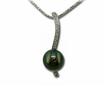 14KW Tahitian Pearl 9mm/Diamond Pendant : PPC014PT3WI