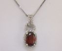 14KW Amethyst/Diamond Pendant : PPF006A22WI