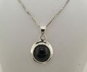 SS Idaho Star Garnet Wide Bezel Pendant : PPF035O4XSI-D