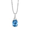 14KW Garnet/Diamond Pendant : PPF049G22WI
