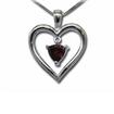 S/S Amethyst 5mm Trillion Heart Pendant : PPF053A2XSI
