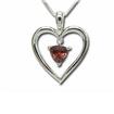 14KW Garnet 5mm Trillion Heart Pendant : PPF053G2XWI