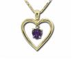 14KY Amethyst 5mm Heart Pendant : PPF055A2XCI