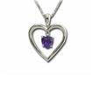 S/S Garnet 5mm Heart Pendant : PPF055G2XSI