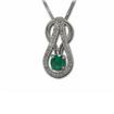 14KW Emerald Dia Pendant : PPF058E23WI