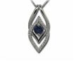 14KY Blue Sapphire Dia Pendant : PPF059S13CI
