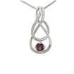 14KW Blue Topaz/Diamond Pendant : PPF063B22WI