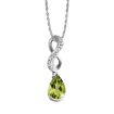 14KW Peridot/Diamond Pendant : PPF069T22WI
