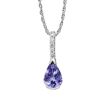 14KW Tanzanite/Diamond Pendant : PPF070J22WI