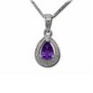 14KW Tanzanite/Diamond Pendant : PS029J2WI