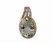 Sterling Silver/14K Rose Gold/Green Quartz Pendant : PSF025GQXYI