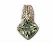 Sterling Silver/14KY Green Quartz Pendant : PSF031GQXNI