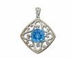 SS Blue Topaz Pendant : PSF036B2XSI