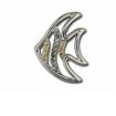 Sterling Silver Yellow & Green Rainbow Sapphire Angel Fish Pendant : PSL011RSXSI-D