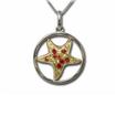 Sterling Sliver/14KY Orange & Yellow Sapphire Star Fish Pendant : PSL017RSXNI
